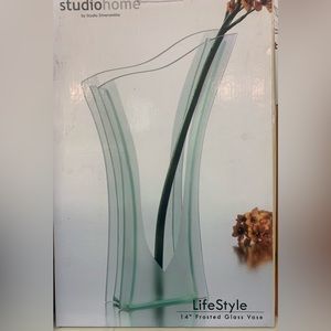 Lifestyle 14” Frosted Glass Vase